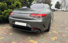 Mercedes S-class C217 Coupe 2014–2020 Aizmugurējais difuzors ar izpūtēja uzgaļiem Silver (2018-2020) foto 1