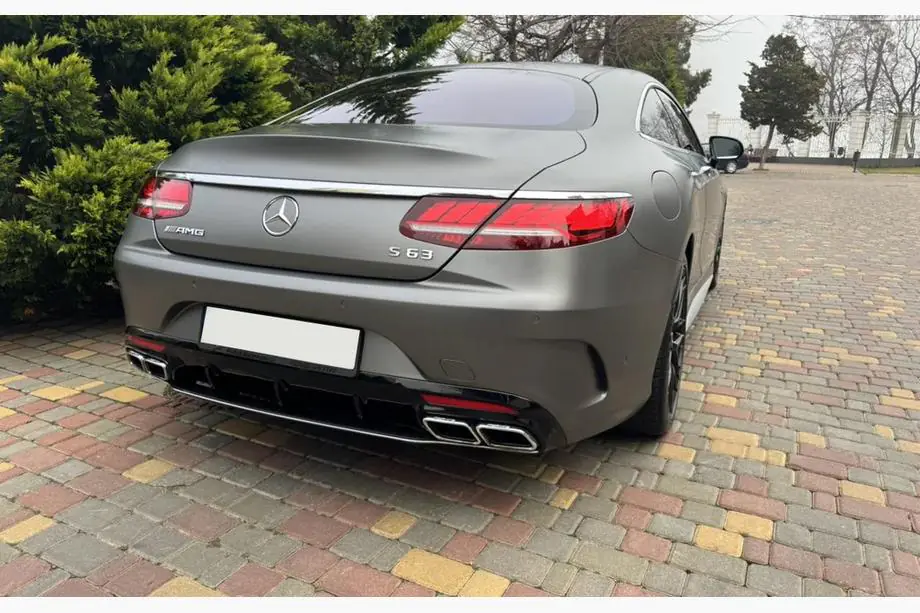 Mercedes S-class C217 Coupe 2014–2020 Aizmugurējais difuzors ar izpūtēja uzgaļiem Silver (2018-2020) Image