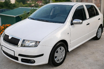 Skoda Fabia 2000–2007 Spoguļu uzlikas 2006↗ (2 gab., nerūs. tērauds) foto 1