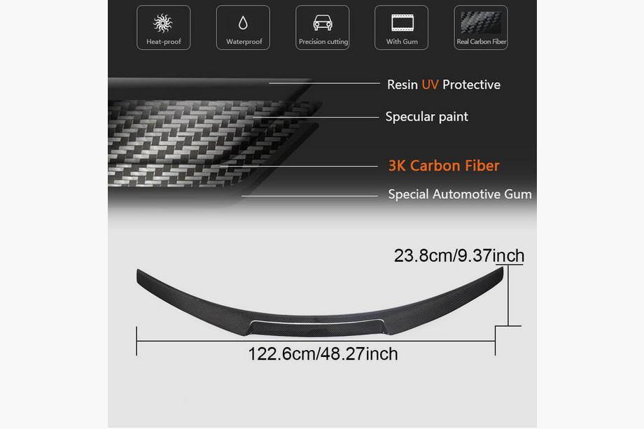 BMW 2. sērija F22/F23 2014–2021 M4 stila spoilers (F23, karbons) Foto 5