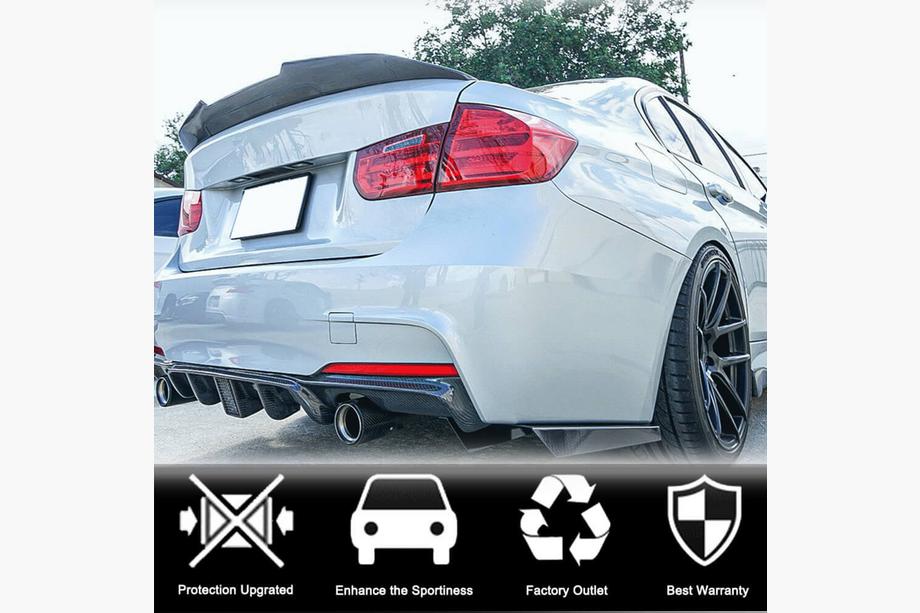 BMW 3. sērija F30/F31 2012–2019 Bagāžnieka vāka spoileris FRP (SD) Foto 3