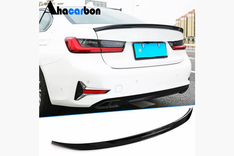 BMW 3. sērija G20/G21 2018– Aizmugurējais bagāžnieka vāka spoileris Spīdīgi melns ABS V3 (SD) Image