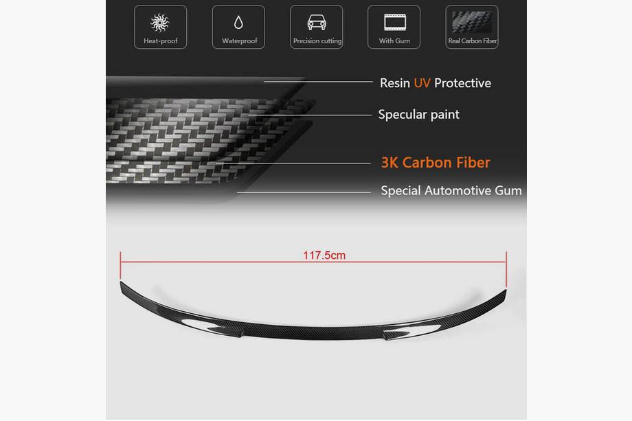 BMW 4 sērija F32/F33/F36 2012–2020 V7 spoileris (F32, oglekļa šķiedra) Foto 5
