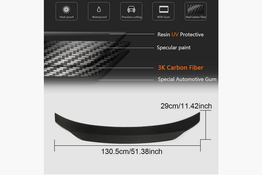 BMW 4 sērija F32/F33/F36 2012–2020 Spoileris V2 (F33/F83, oglekļa šķiedra) Foto 6
