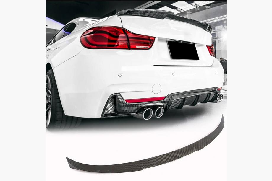 BMW 4 sērija F32/F33/F36 2012–2020 Bagāžnieka vāka spoilers Carbon V4 (F36) Foto 1