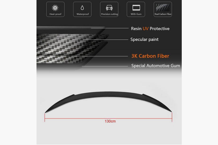 BMW 6. sērija F12/F13/F06 2011–2018 Bagāžnieka vāka spoilers Carbon V2 (F06) Foto 6