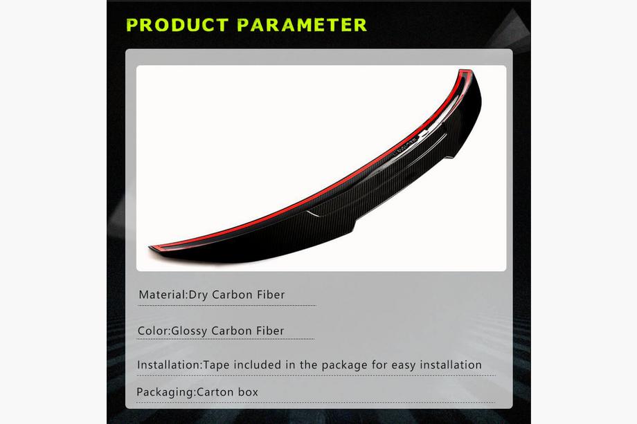 BMW 4 sērija F32/F33/F36 2012–2020 PSM-Style V1 spoileris (F82, oglekļa šķiedra) Foto 6
