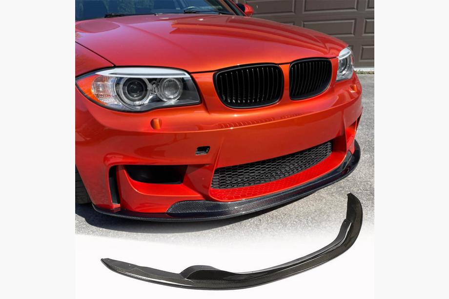 BMW 1. sērija E81/E82/E87/E88 2004–2011 Priekšējā bampera lūpa Lip V1 (1M E82, oglekļa šķiedra) Image