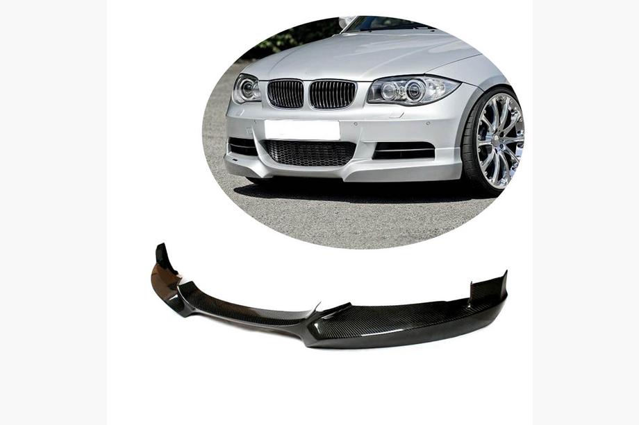 BMW 1. sērija E81/E82/E87/E88 2004–2011 Priekšējā bampera lūpa (E82/E88 M-Sport, oglekļa šķiedra) Foto 1