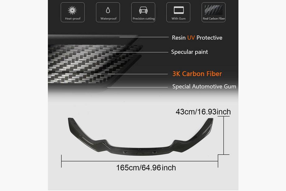 BMW 1. sērija F20/F21 2011–2019 Priekšējā bampera lūpa (splitteris) FRP V2 (2016-2019, M-Sport) Foto 5