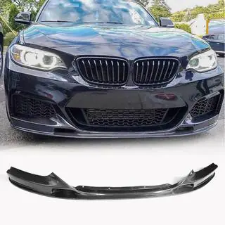 Priekšējā bampera lūpa V2 (F22/23 M-Sport, oglekļa šķiedra) foto 1
