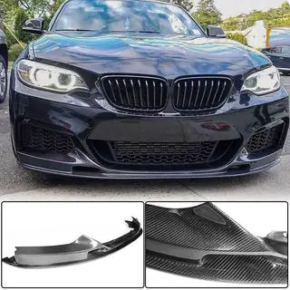 Priekšējā bampera lūpa V2 (F22/23 M-Sport, oglekļa šķiedra) foto 2