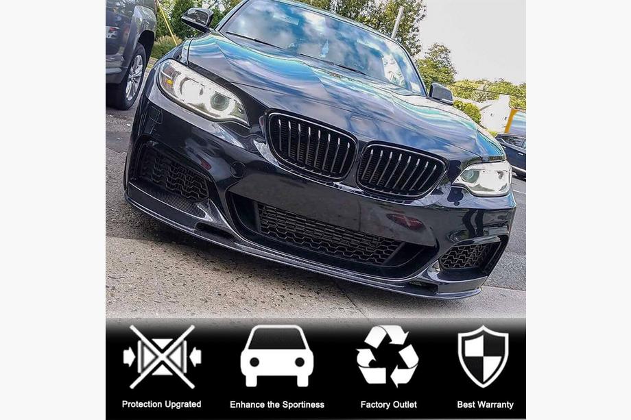 BMW 2. sērija F22/F23 2014–2021 Priekšējā bampera lūpa V2 (F22/23 M-Sport, oglekļa šķiedra) Foto 3