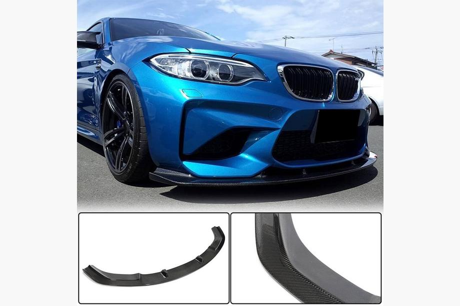 BMW 2. sērija F22/F23 2014–2021 Priekšējā bufera lūpa Lip V6 (F87 M2, oglekļa šķiedra) Image