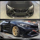 BMW 2. sērija F22/F23 2014–2021 Priekšējā bampera lūpa Lip V3 (F87 M2 Competition, oglekļa šķiedra) foto 5