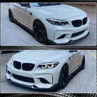 BMW 2. sērija F22/F23 2014–2021 Priekšējā bampera lūpa Lip V4 (F87 M2 Competition, oglekļa šķiedra) foto 4