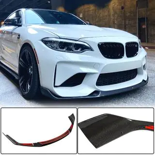 Priekšējā bampera lūpa Lip V4 (F87 M2 Competition, oglekļa šķiedra) foto 1