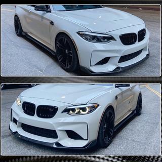 Priekšējā bampera lūpa Lip V4 (F87 M2 Competition, oglekļa šķiedra) BMW 2. sērija F22/F23 2014–2021 foto 4