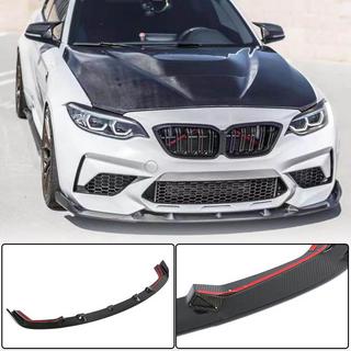 Priekšējā bampera lūpas spoileris Lip V5 (F87 M2 Competition, karbons) BMW 2. sērija F22/F23 2014–2021 foto 1
