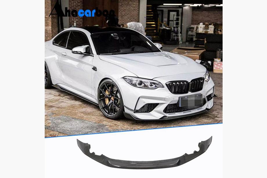 BMW 2. sērija F22/F23 2014–2021 Priekšējā bampera lūpa Lip V2 (F87 M2 Competition, oglekļa šķiedra) Foto 1