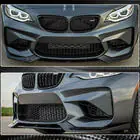 BMW 2. sērija F22/F23 2014–2021 Priekšējā bampera lūpa Lip V2 (F87 M2, oglekļa šķiedra) foto 5
