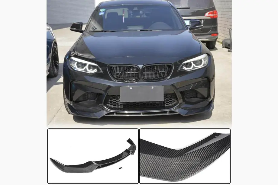 BMW 2. sērija F22/F23 2014–2021 Priekšējā bampera lūpa Lip V2 (F87 M2, oglekļa šķiedra) Image
