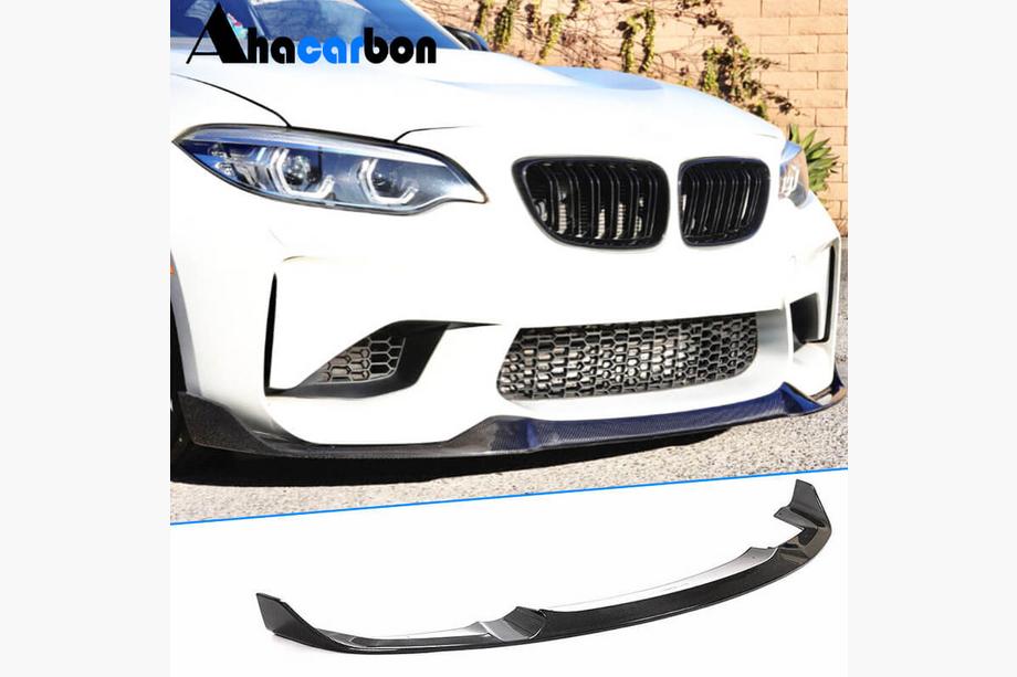 BMW 2. sērija F22/F23 2014–2021 Priekšējā bampera lūpa Lip V9 (F87, oglekļa šķiedra) Image
