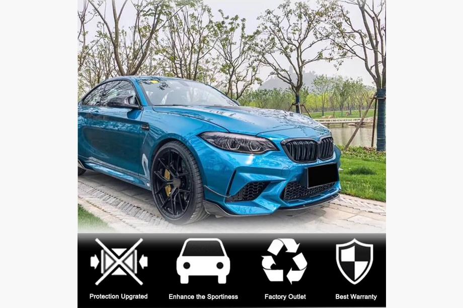 BMW 2. sērija F22/F23 2014–2021 Priekšējā bampera lūpa Carbon V7 (M2 Competition) Foto 3