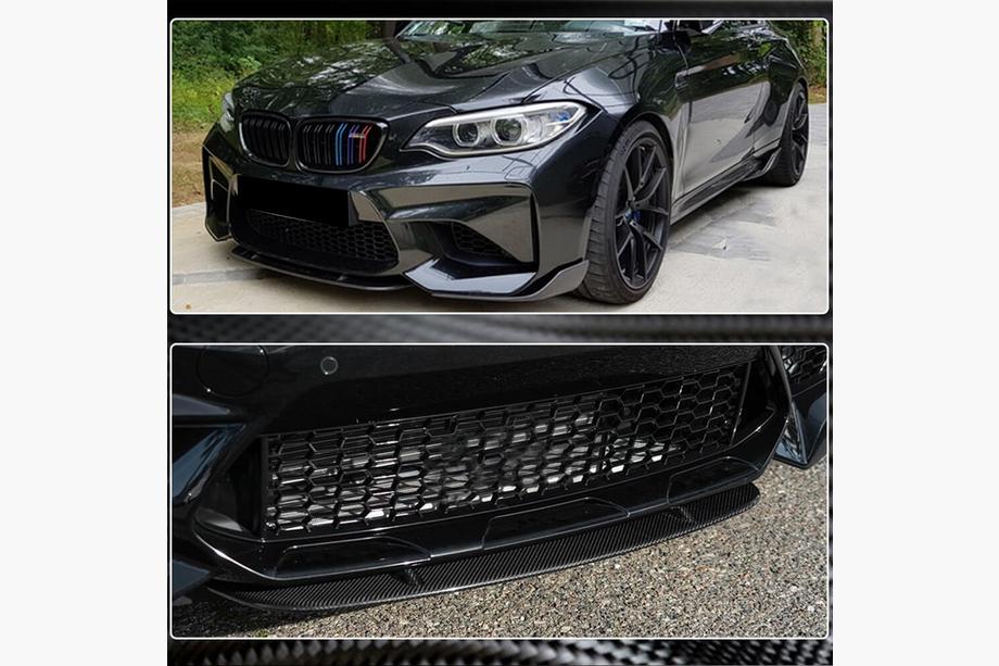 BMW 2. sērija F22/F23 2014–2021 Priekšējā bampera lūpa Carbon V7 (M2 Competition) Foto 4