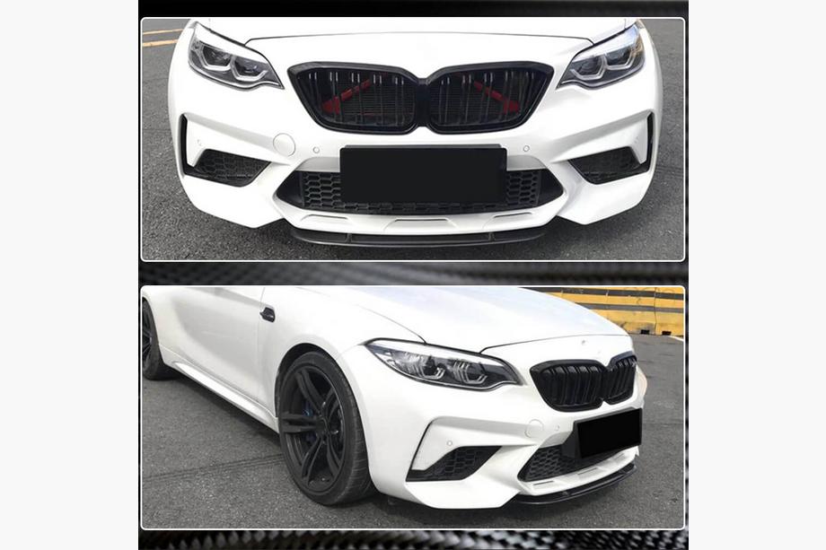BMW 2. sērija F22/F23 2014–2021 Priekšējā bampera lūpa Carbon V7 (M2 Competition) Foto 5