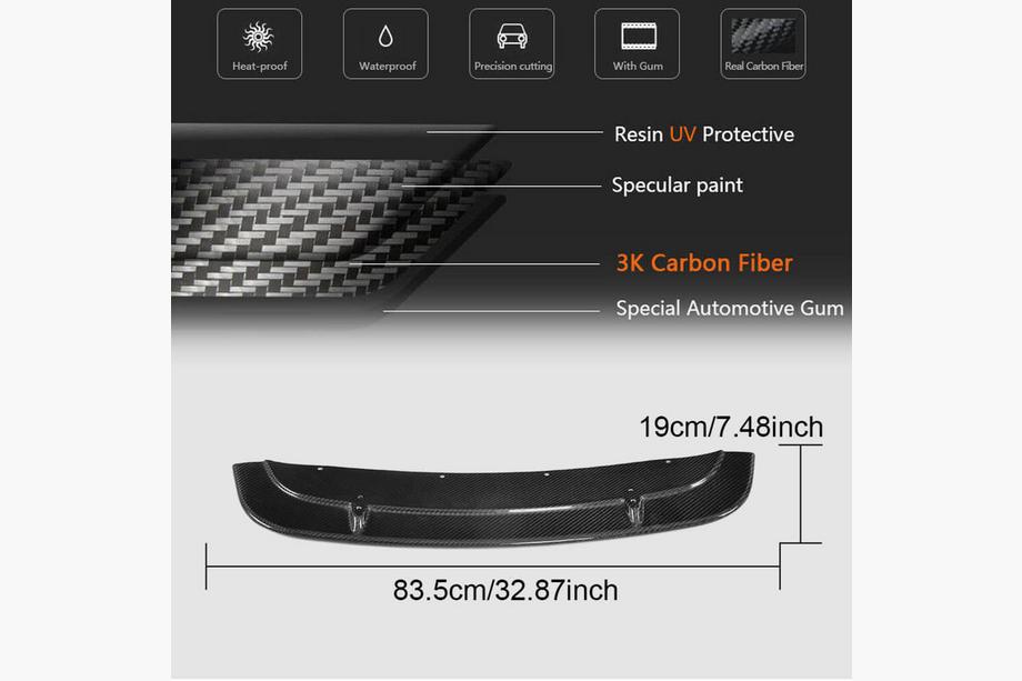 BMW 2. sērija F22/F23 2014–2021 Priekšējā bampera lūpa Carbon V7 (M2 Competition) Foto 6