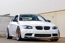 BMW 3. sērija E92/E93 2006–2013 Priekšējā bampera lūpa AK-Style (M3, oglekļa šķiedra) foto 3