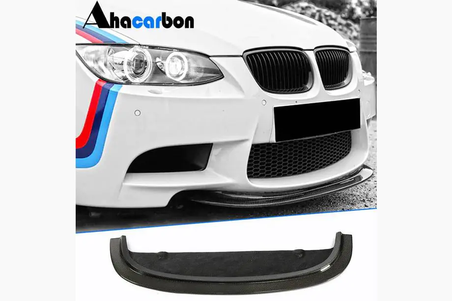 BMW 3. sērija E92/E93 2006–2013 Priekšējā bampera lūpas spoileris V6 (M3, oglekļa šķiedra) Image
