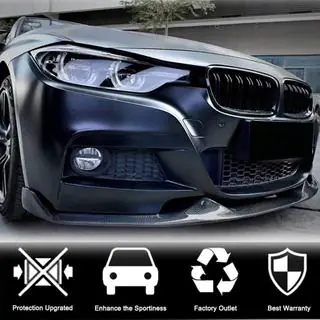 Priekšējā bampera lūpas uzlika Lip Mad-Style (F30 M-Sport, oglekļa šķiedra) foto 2