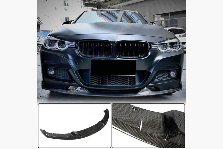 BMW 3. sērija F30/F31 2012–2019 Priekšējā bampera lūpas uzlika Lip Mad-Style (F30 M-Sport, oglekļa šķiedra) Image