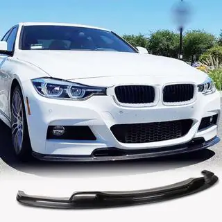 Priekšējā bampera lūpa Lip V-Style (F30 M-Sport, oglekļa šķiedra) foto 1
