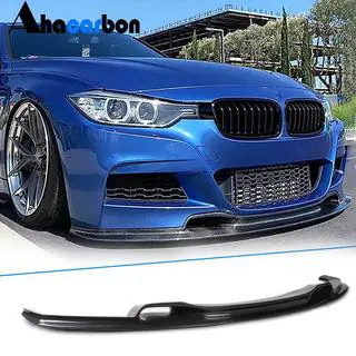 Priekšējā bampera lūpa Lip V-Style (F30 M-Sport, oglekļa šķiedra) foto 2