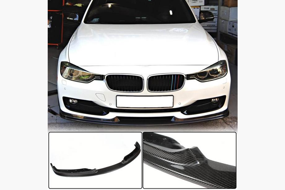 BMW 3. sērija F30/F31 2012–2019 Priekšējā bampera lūpa FRP V2 (2012-2015 Base) Foto 1