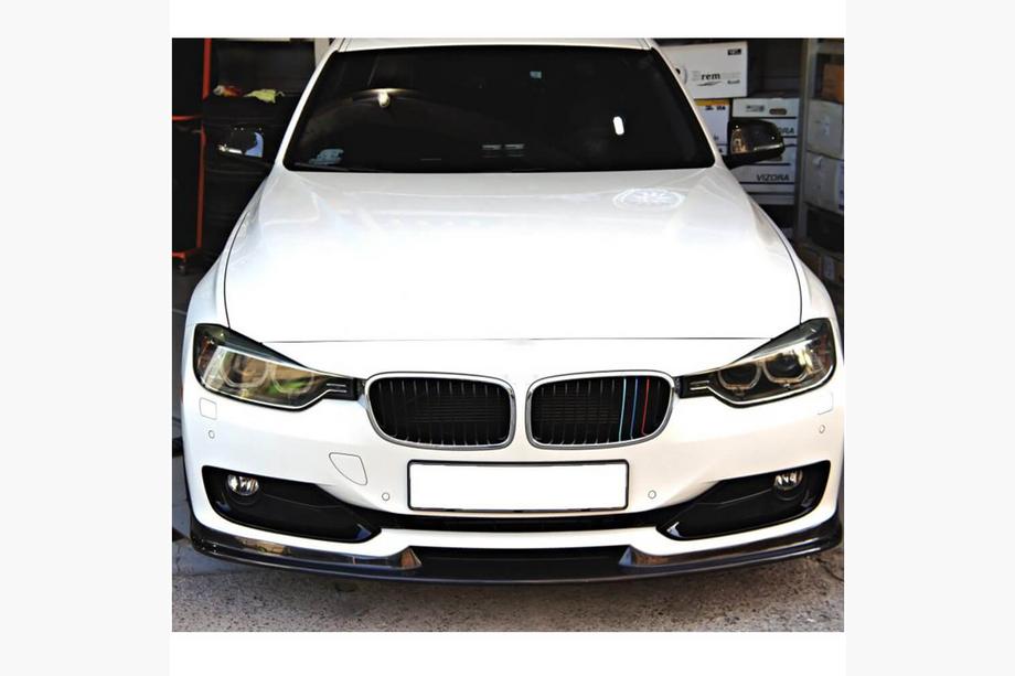 BMW 3. sērija F30/F31 2012–2019 Priekšējā bampera lūpa FRP V2 (2012-2015 Base) Foto 2
