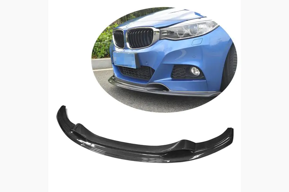 BMW 3. sērija F34 2013–2020 Priekšējā bampera lūpa Lip V-Style (M-Sport, oglekļa šķiedra) Image