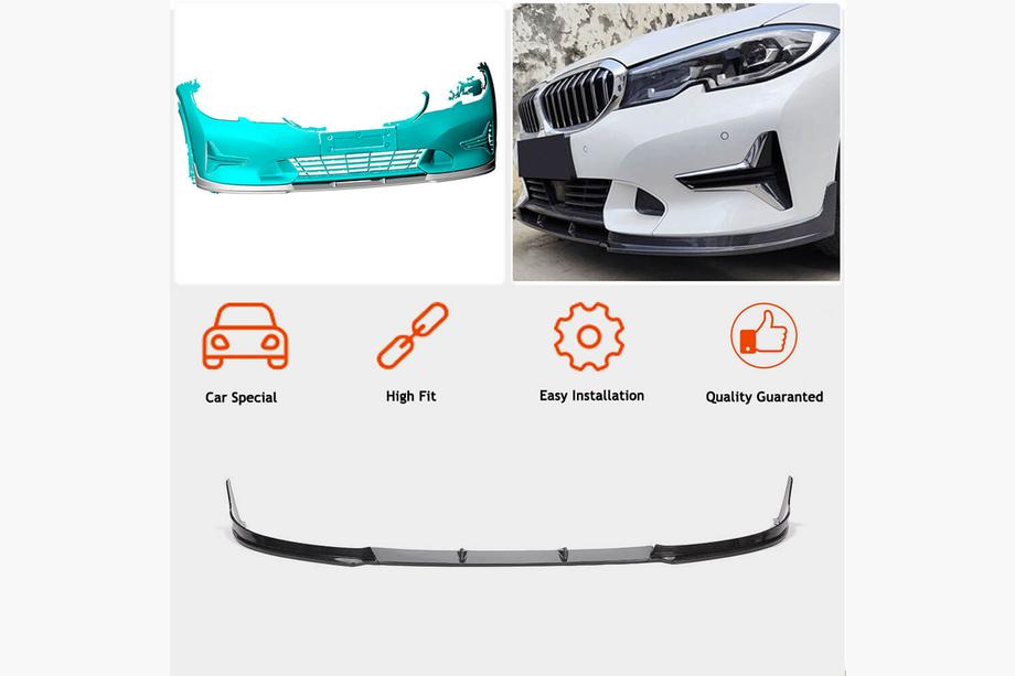 BMW 3. sērija G20/G21 2018– Priekšējā bampera lūpa FRP V3 (2019-2022 Base) Foto 3