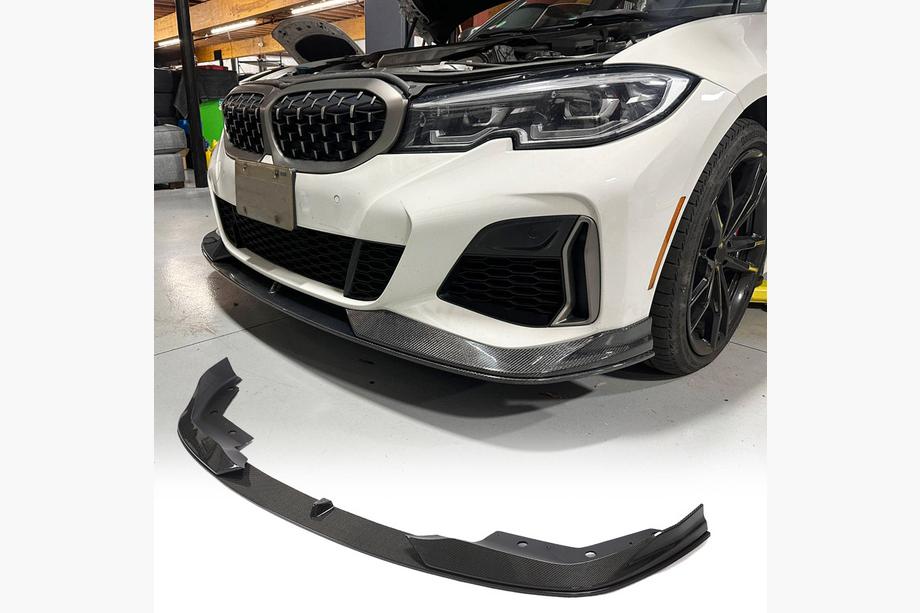 BMW 3. sērija G20/G21 2018– Priekšējā bufera lūpas spoilers AC-Style (M-Sport 2018-2022, oglekļa šķiedra) Image
