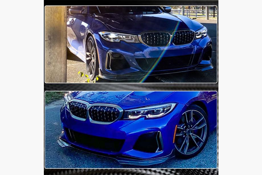 BMW 3. sērija G20/G21 2018– Priekšējā bufera lūpa (lip) Lip V3 (M-Sport 2018-2022, karbons) Foto 4