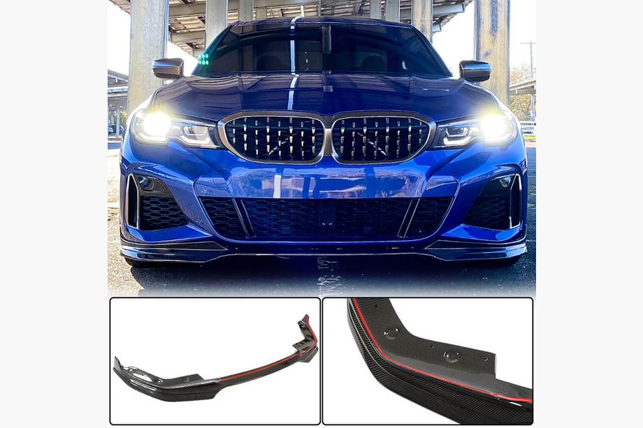 BMW 3. sērija G20/G21 2018– Priekšējā bufera lūpa (lip) Lip V3 (M-Sport 2018-2022, karbons) Foto 5
