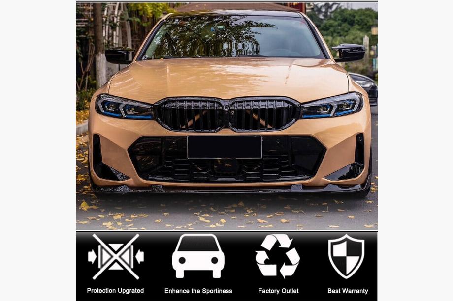BMW 3. sērija G20/G21 2018– Priekšējā bampera lūpas uzlika Lip V2 (M-Sport 2022+, oglekļa šķiedra) Foto 2