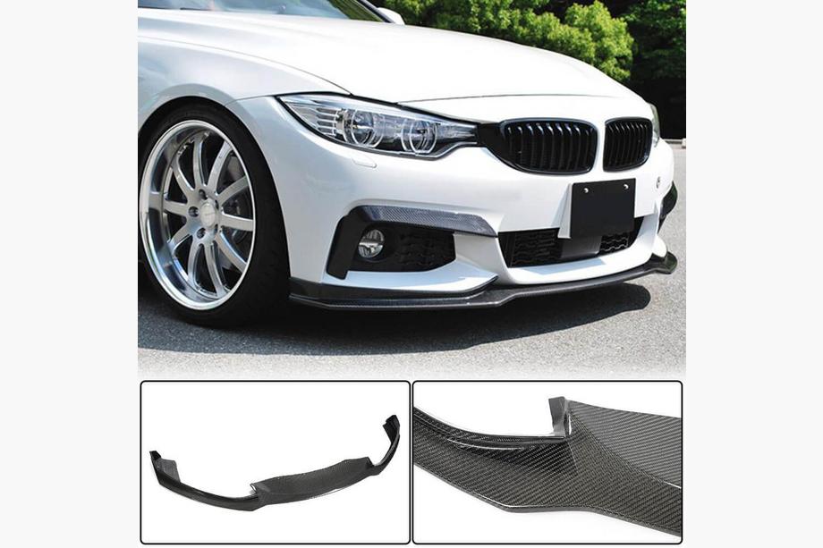 BMW 4 sērija F32/F33/F36 2012–2020 Priekšējā bufera lūpa Lip V1 (M-Sport, oglekļa šķiedra) Image