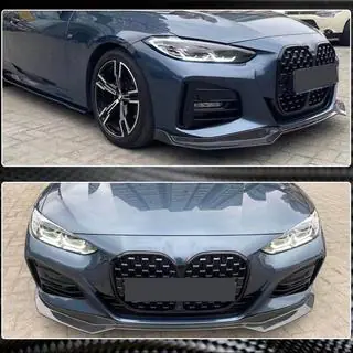 Priekšējā bampera lūpas spoilers Lip V1 (G22/G23 M-Sport, oglekļa šķiedra) foto 3