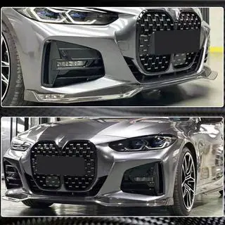 Priekšējā bampera lūpas spoilers Lip V1 (G22/G23 M-Sport, oglekļa šķiedra) foto 4