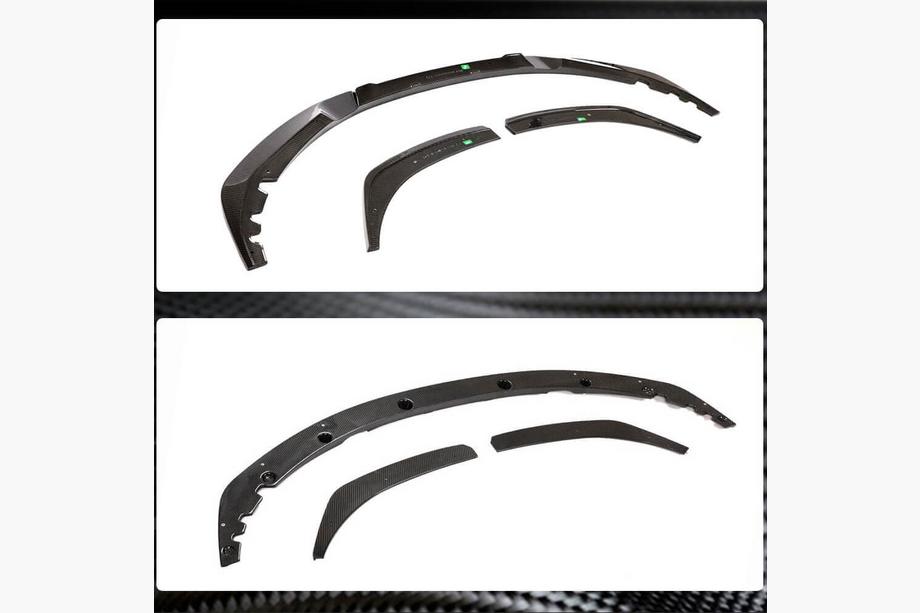 BMW 4. sērija G22/23/26 2020– Priekšējā bampera lūpa Lip V3 (G22/G23 M-Sport, karbons) Foto 5