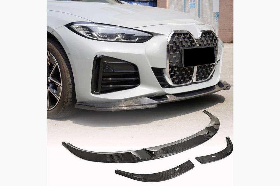 BMW 4. sērija G22/23/26 2020– Priekšējā bampera lūpa Lip V2 (G26 M-Sport, oglekļa šķiedra) Image